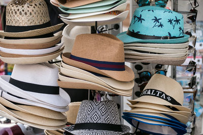 Hats in market for sale