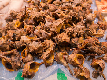 Close-up of crab for sale at market stall