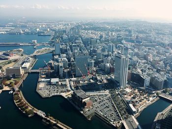 High angle view of cityscape