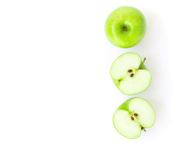 Close-up of apple against white background