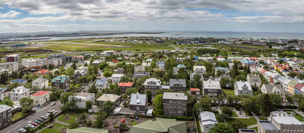 View looking south-westerly direction from the steeple of the hallgrimskirkja