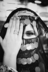 Close-up portrait of a woman