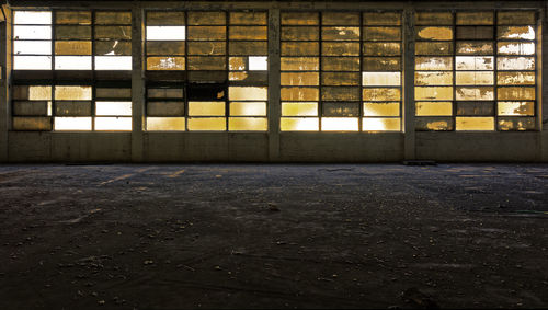 Stack of illuminated building