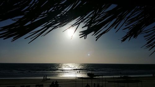 Scenic view of sea against sky at sunset