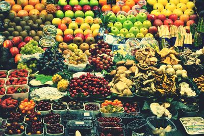 Full frame shot of food for sale at market stall