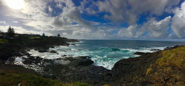 Panoramic view of sea against sky