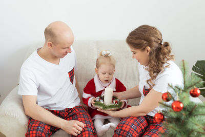 Mother and daughter at home