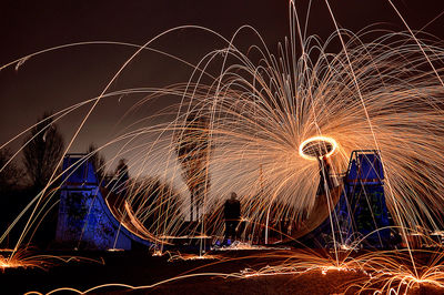 Light trails at night