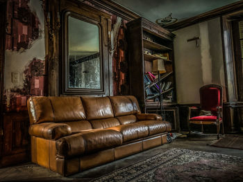 Interior of abandoned house