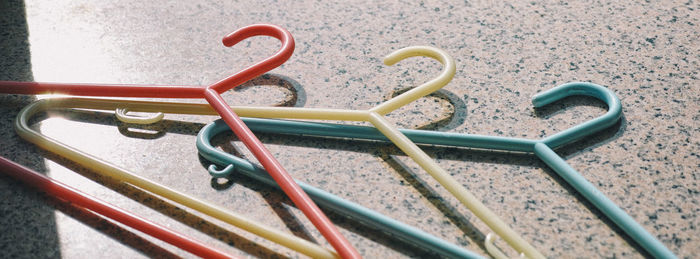 Close-up of objects on table