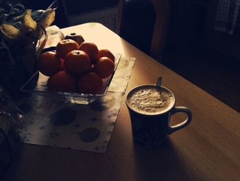 Close-up of food on table