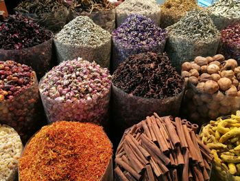 Various spices for sale at shop