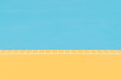 Low angle view of swimming pool against clear sky