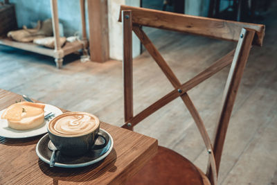 Coffee cup on table