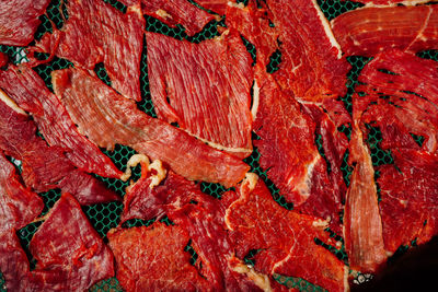 Full frame shot of red meat