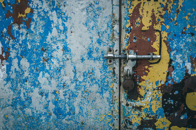 Full frame shot of old rusty door