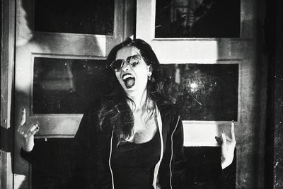 Portrait of young woman