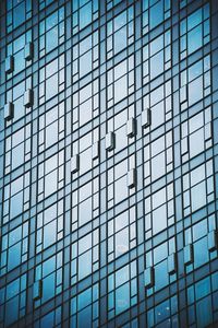 Low angle view of glass building