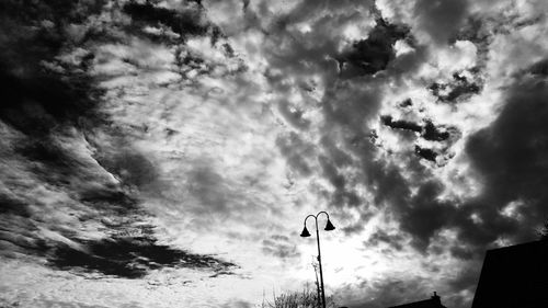 Low angle view of storm clouds in sky