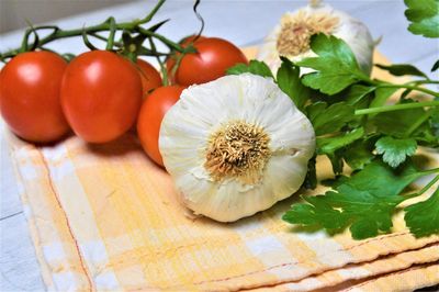 Close-up of fruits on table