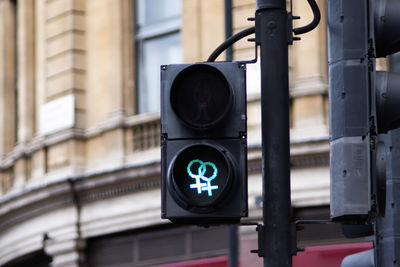Close-up of information sign