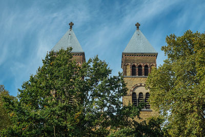 Low angle view of clock tower