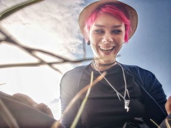 Portrait of a smiling young woman