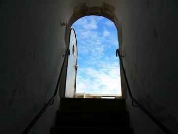 Low angle view of building against clear sky