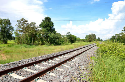 View of railway tracks against sky