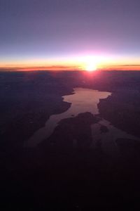 Scenic view of sunset over sea