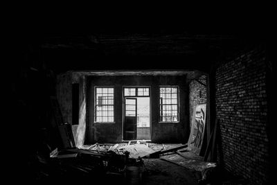 Interior of abandoned house 