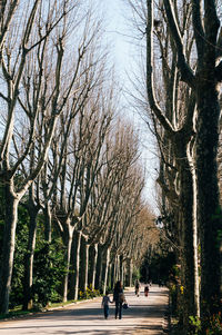 People walking on footpath