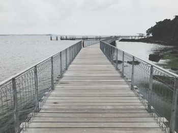 Pier over sea against sky