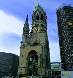 Low angle view of clock tower