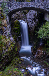 Scenic view of waterfall