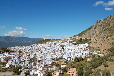 High angle view of chefchaouen