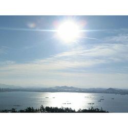 Scenic view of sunset over sea
