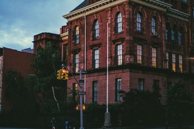 View of building at sunset