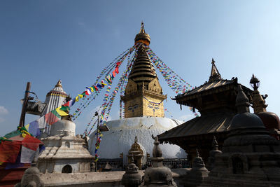 Low angle view of traditional building against sky