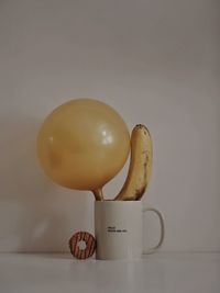 Close-up of dentures on table