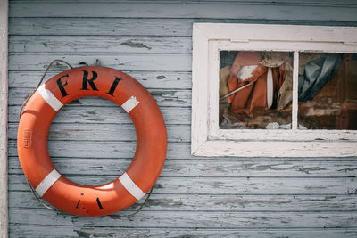 The wall of an old fishing hut in southern sweden. 