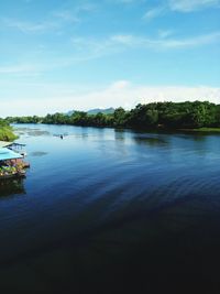 Scenic view of river against sky