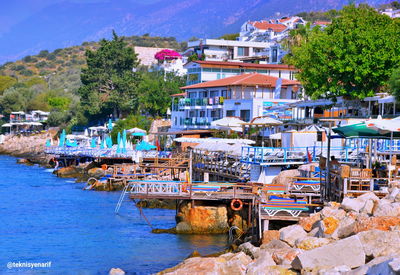 Town with buildings in background