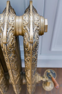 Close-up of metallic door handle