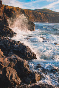 Scenic view of sea against sky