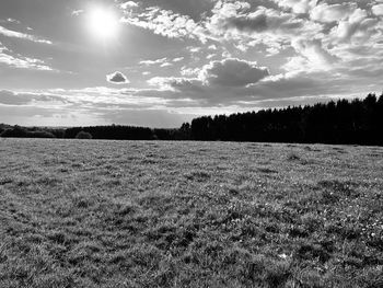 Scenic view of land against sky