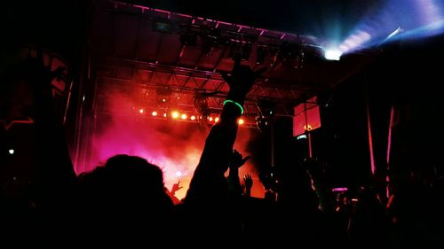 Silhouette people at nightclub