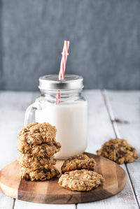 Close-up of cookies on table