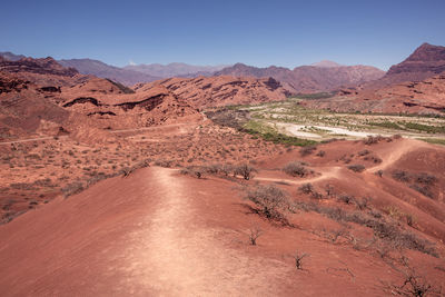 Scenic view of desert against sky