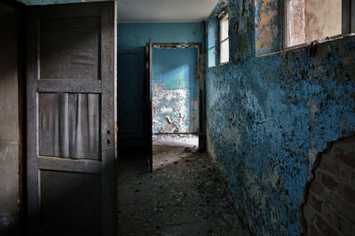 Close-up of abandoned house